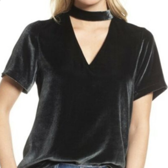 Madewell Tops - Madewell Velvet Choker Tee
